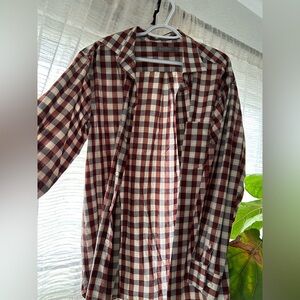 Daniel Cremieux Red and Beige Plaid Shirt